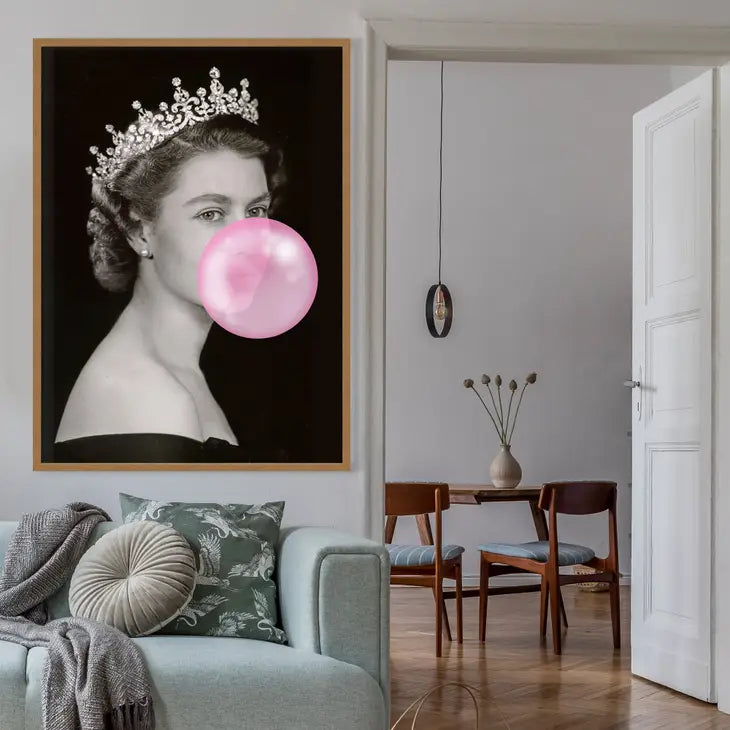 Queen Blowing Bubblegum Platinum Jubilee Print
