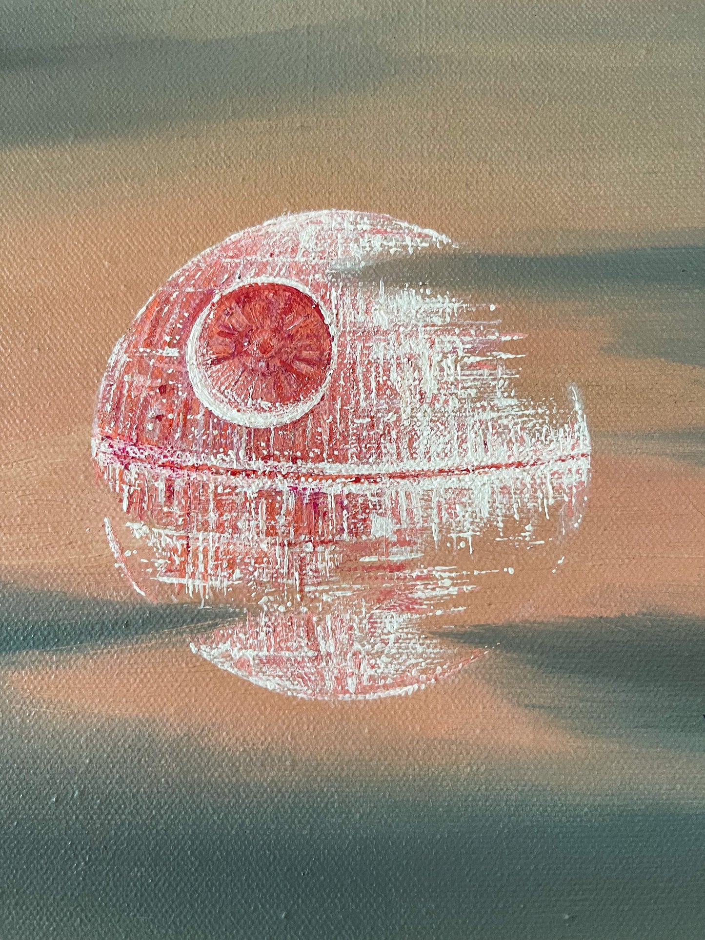 Pink Death Star Moon by Heather Castles