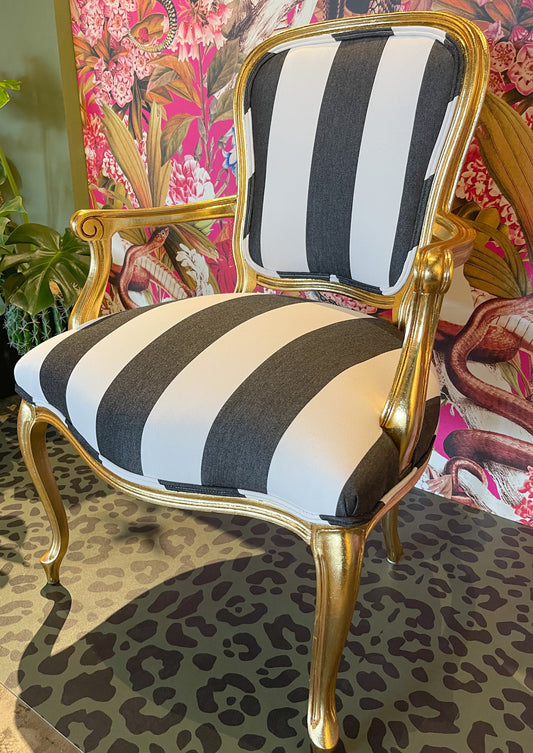 Gold Striped Chair