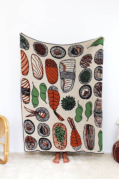 Sushi Party Knit Blanket