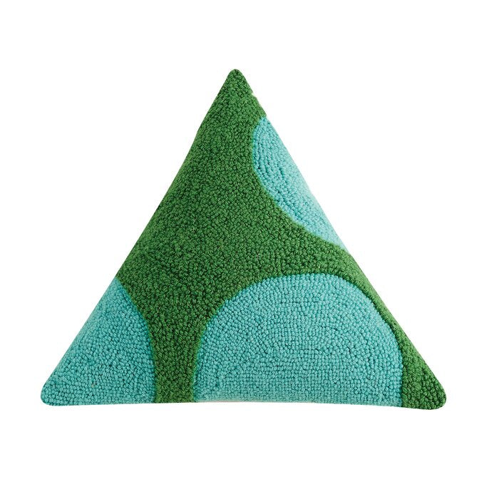 Wool Hooked Triangle Pillow