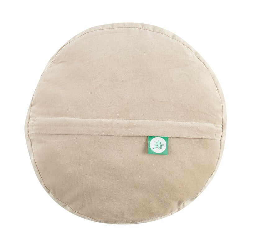 Round Wool Hooked Pillow