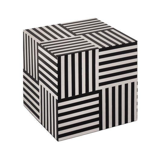 Geometric Cube Side Table