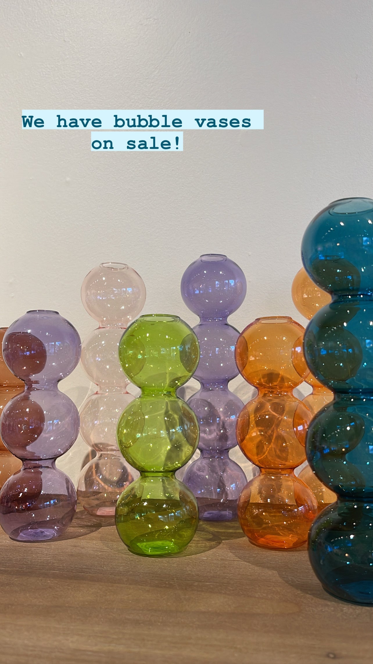 Bubble Shape Glass Vase - Multi